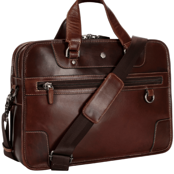 Jekyll and Hide 3684 Oxford Medium business bag moccha brown front3qrtr png