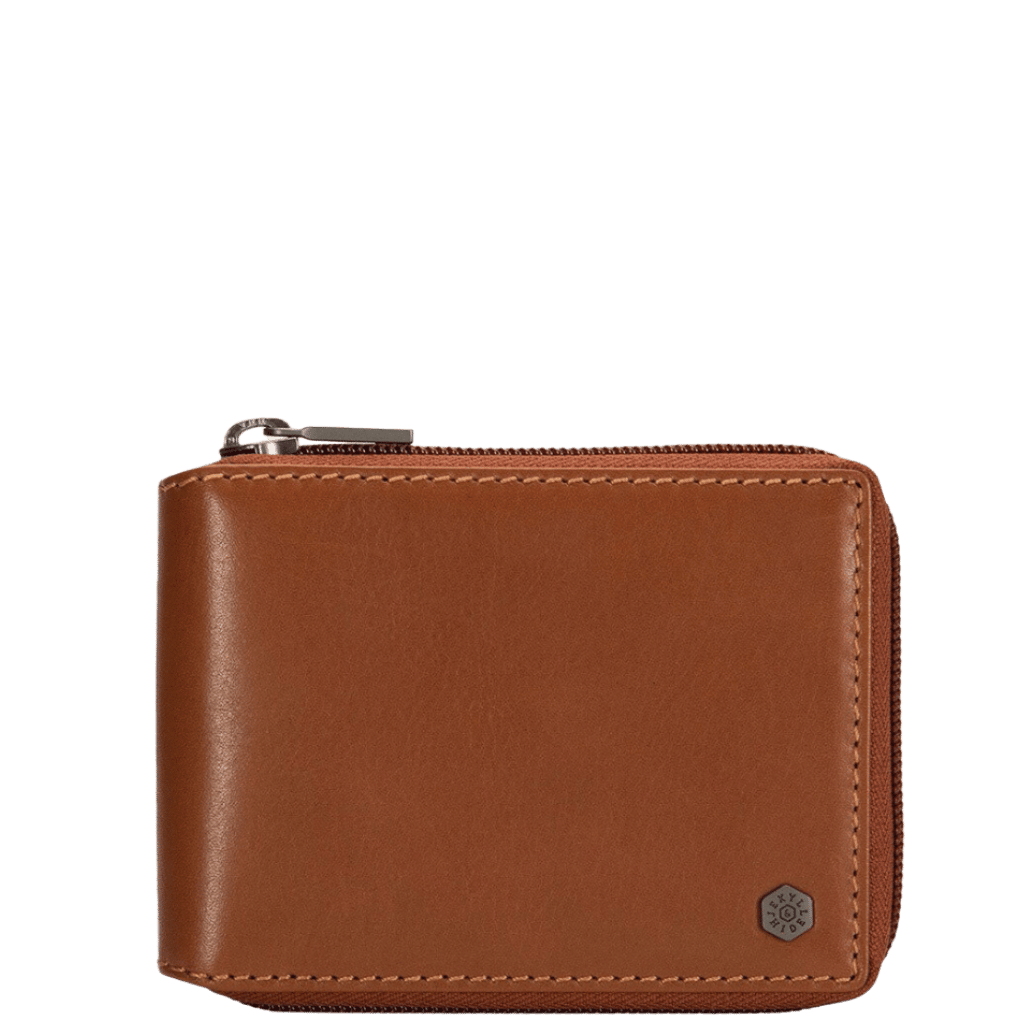 Jekyll and Hide 4295 Norwegian Zip around wallet tan front primary