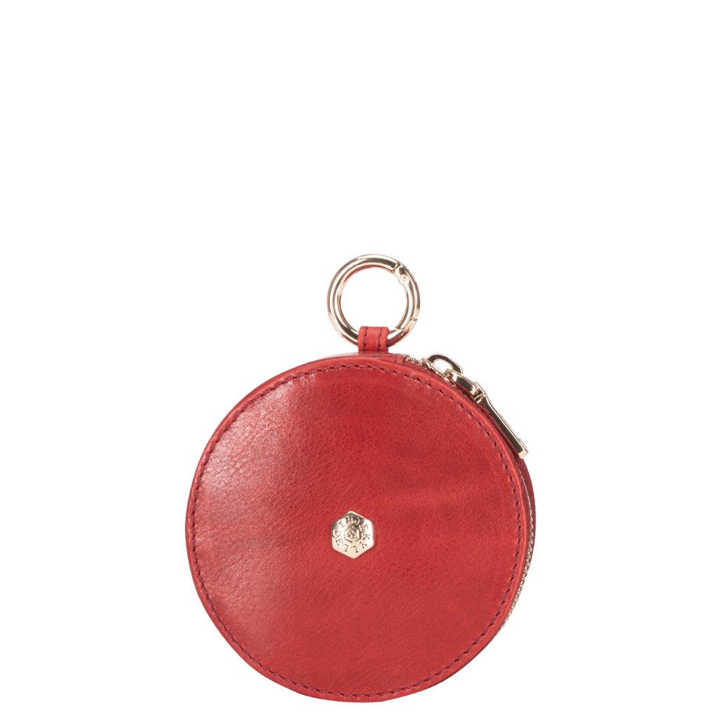Jekyll and Hide 4327 LEather Zulu round purse red front primary png