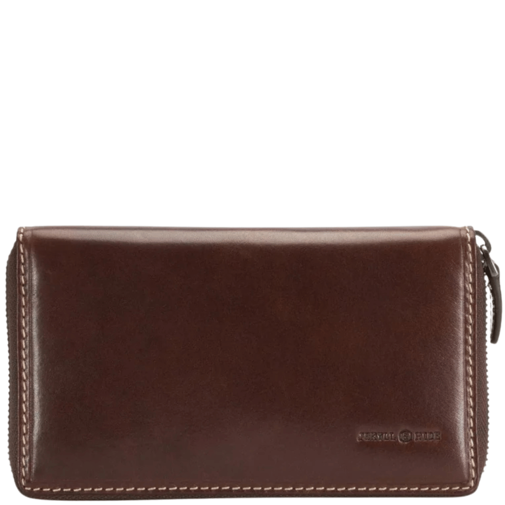 Jekyll and Hide Oxford Leather Purse 4316 mocha brown front png
