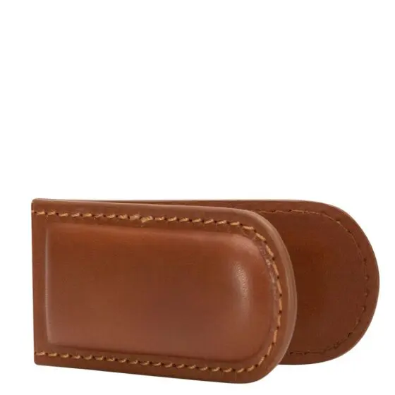 Jekyll and Hide Roma Leather cash money clip 3222 tan open jpg