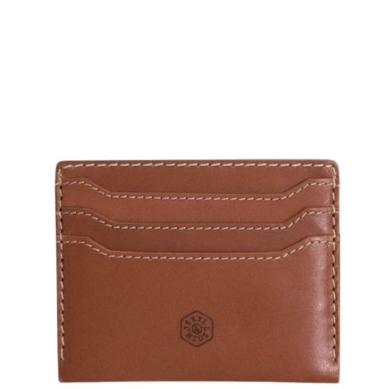 Jekyll and Hide Roma Leeather Card Holder Tan 3628 Front transparent