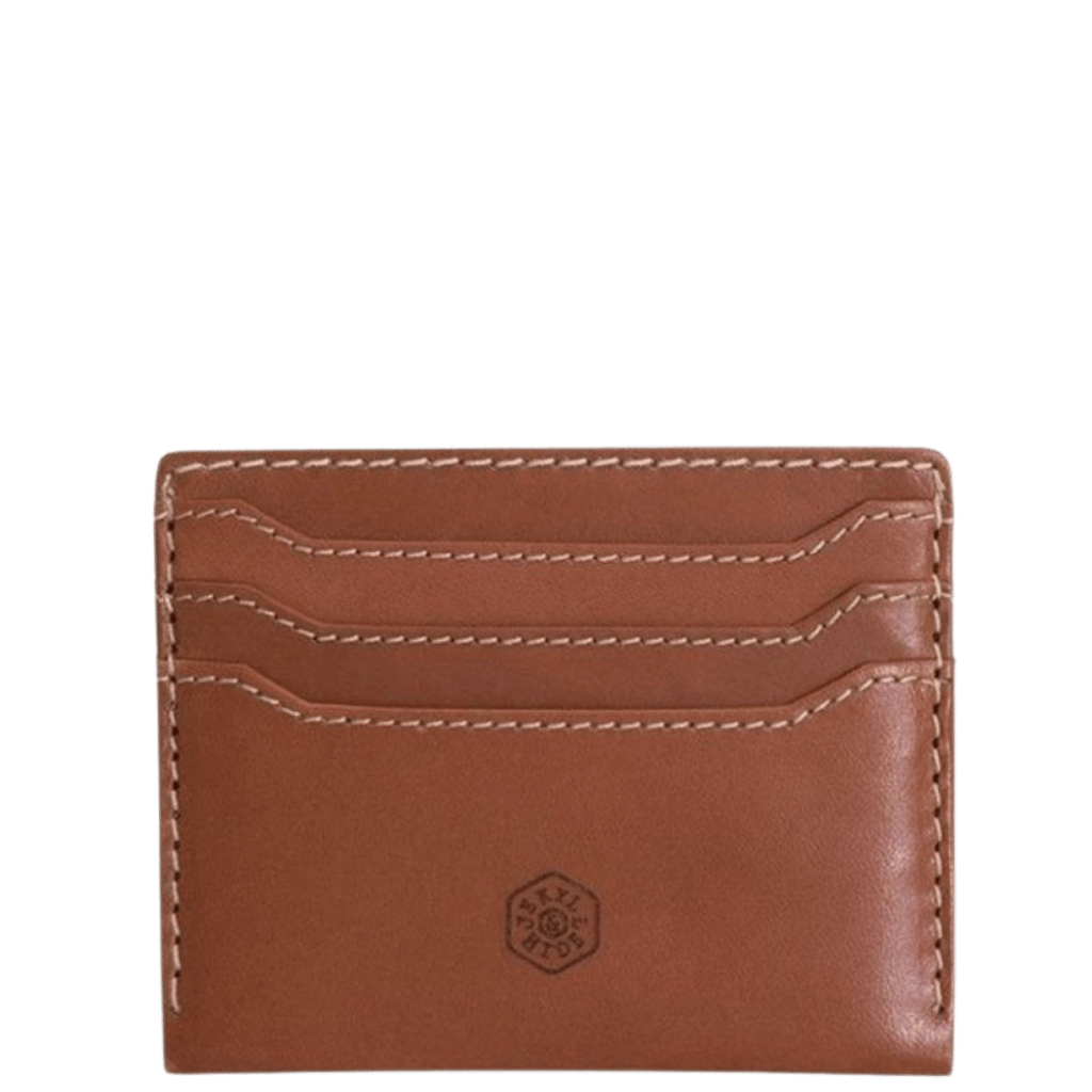 Jekyll and Hide Roma Leeather Card Holder Tan 3628 Front transparent