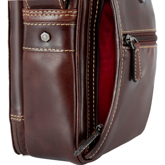 Jekyll and hide 3698 Crossbody Mocha Mocha stash pocket