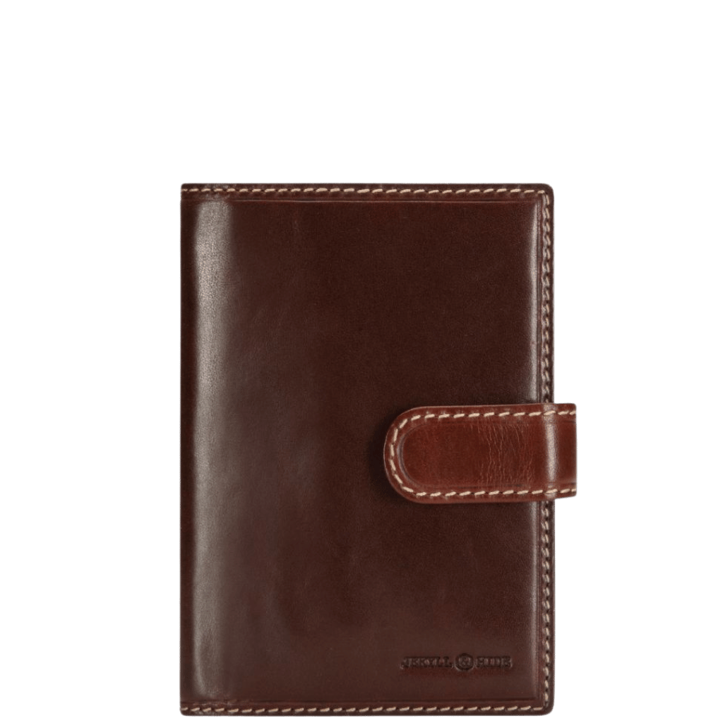 Jeyll and Hide LEather travel wallet 4306 brown moccha front primary