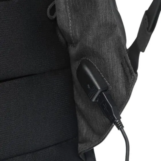 Kingsons 15 6 laptop anti theft backpack Smartseries KY3148 Charcoal USB jpg