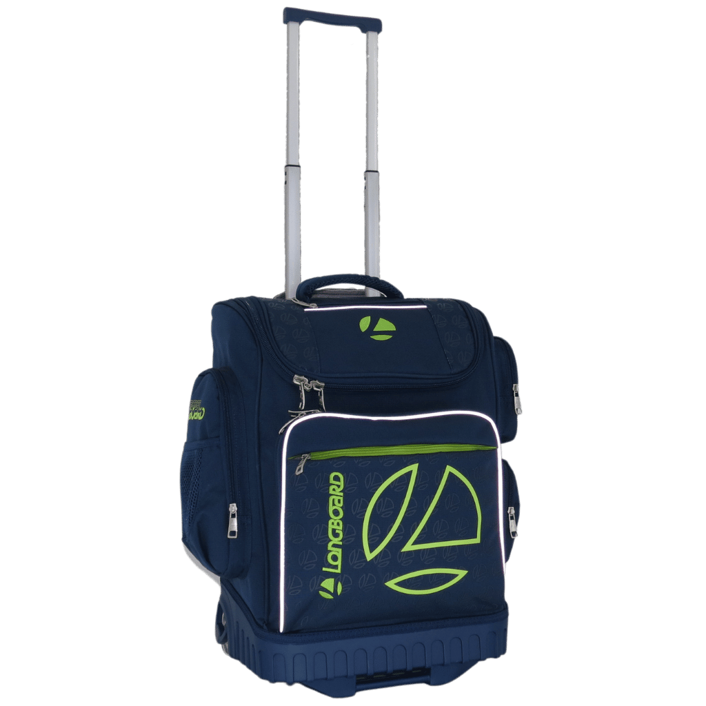 Longboard Cruiser School Trolley Backpack 797 90 Navy front3qrtr handle png