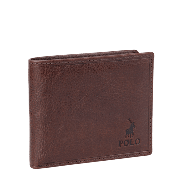 Polo Chobe LEather credit card wallet PO59908 brown front3qrtr png