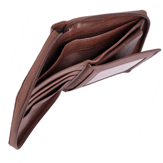 Polo Chobe POS59926 Leather zip aroud wallet brown interior2 png