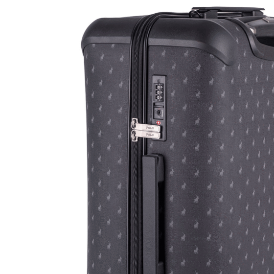 Polo Double Pack Luggage Spinner Charcoal Medium TSA lock png