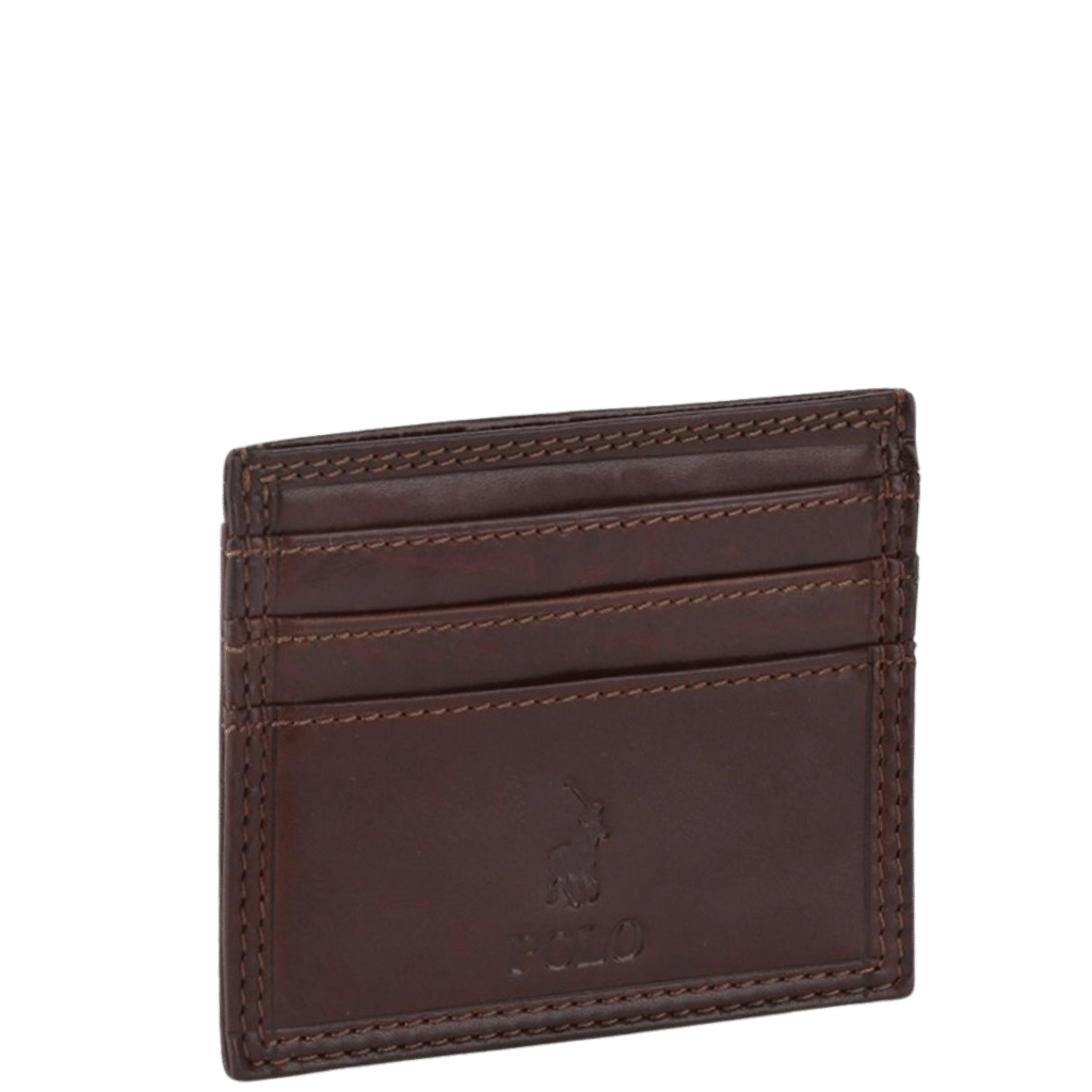 Polo Kenya Drivers insert Wallet PO45018 Brown front3qrtr transparent
