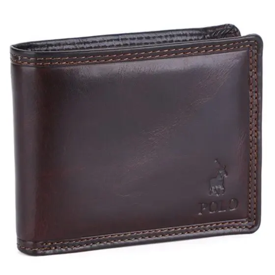 Polo Kenya Leather Brown Wallet Drivers License PO45017 Front3qrtr jpg