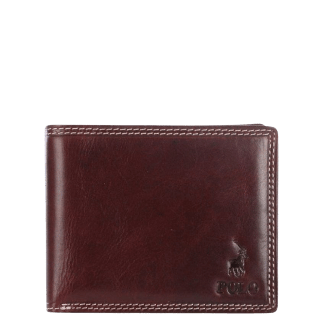 Polo Kenya Leather Brown Wallet Drivers License PO45017 Front3qrtr transparent