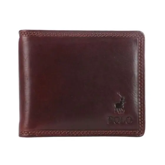 Polo Kenya Leather Wallet PO45010 brown Front updated jpg