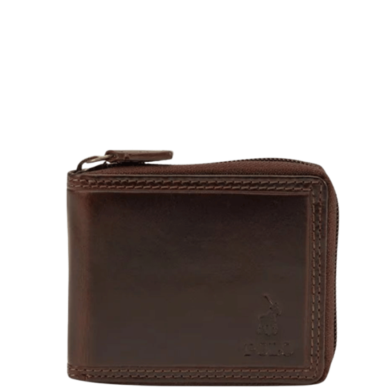 Polo Kenya Zip around wallet brown POS45026 transp