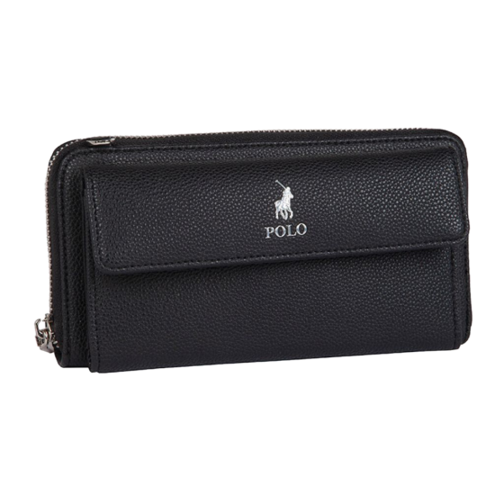 Polo Lyon Phone Sling Handbag POS43161 black front 3qrtr