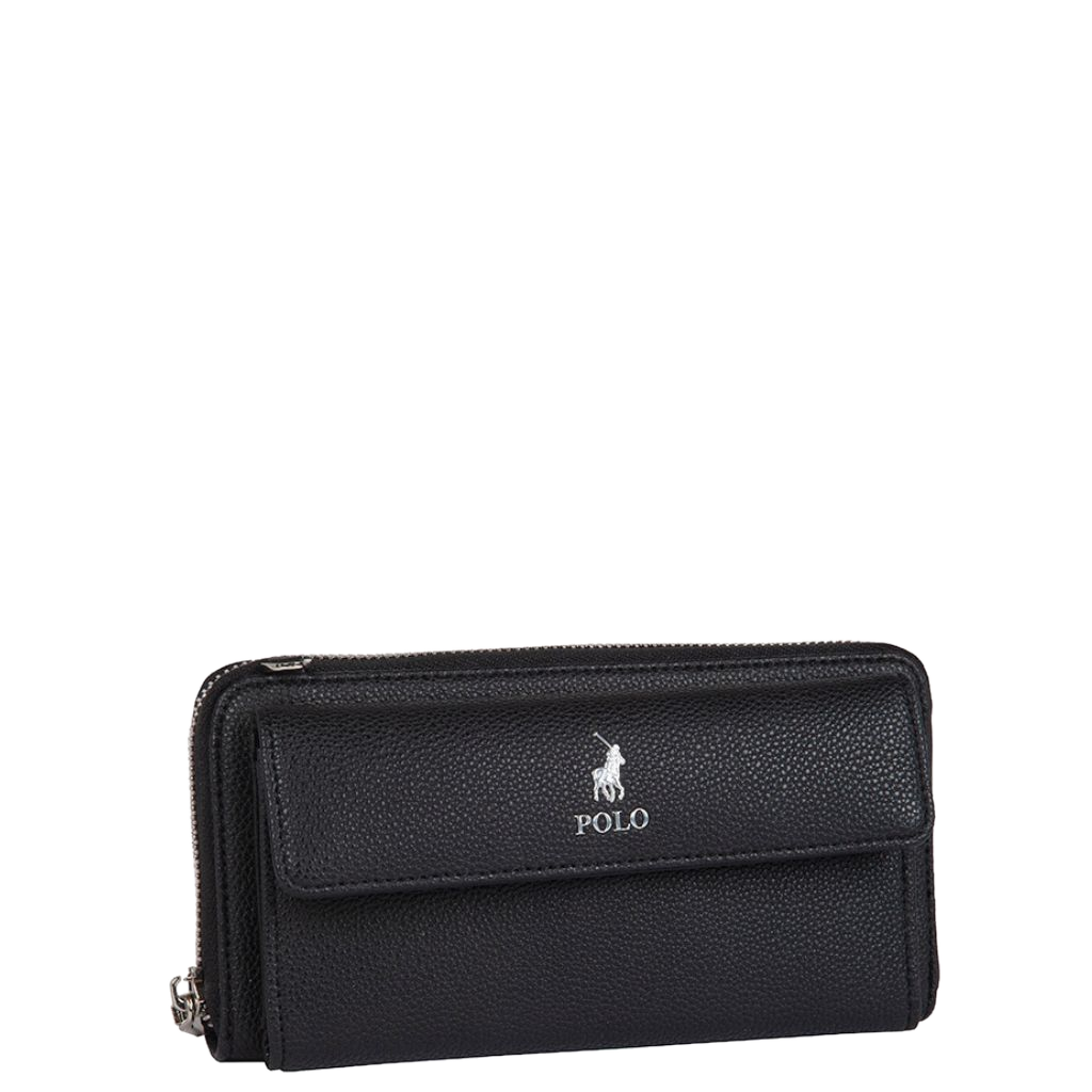 Polo Lyon Phone Sling Handbag POS43161 black front 3qrtr primary