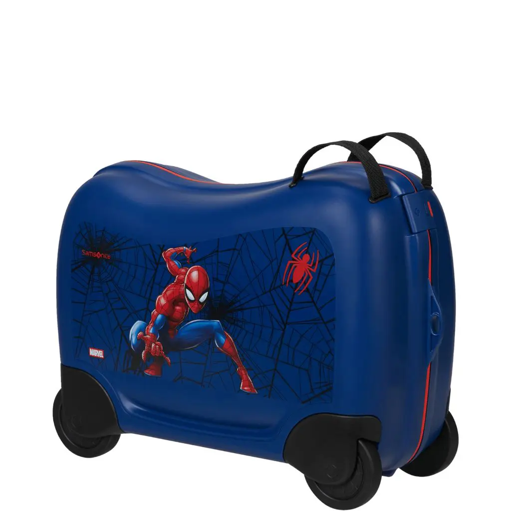 Samsonite C56 Dream2 Go Kids Ride On Suitcase Pink Minnie Glitter Blue Spiderman Marvel Front3qrtr Primary
