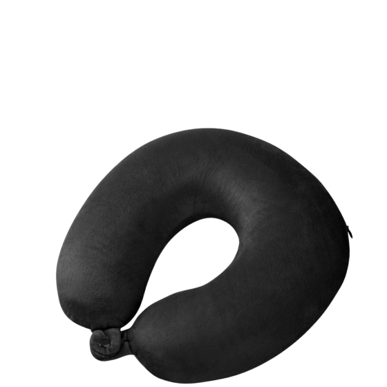 Samsonite Global TA memory foam pillow black front3qrtr primary transparent