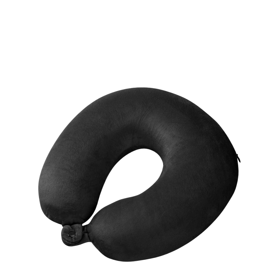 Samsonite Global TA memory foam pillow black front3qrtr primary transparent