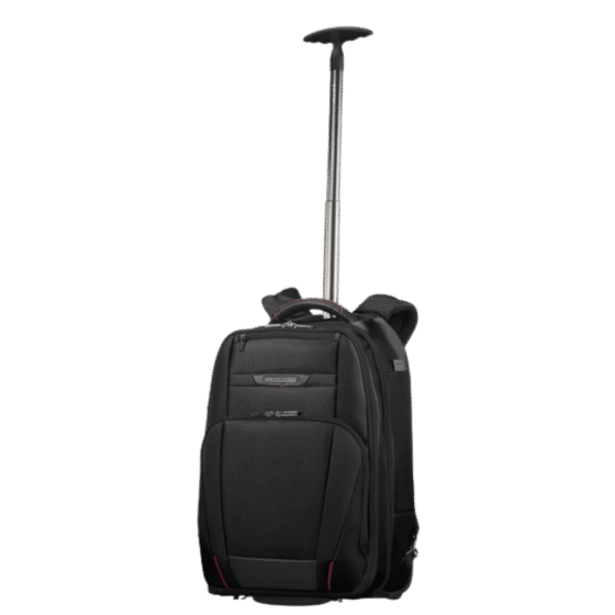 Samsonite Pro DLX 5 Rolling Business 17 inch backpack black front3qrtr handle up png