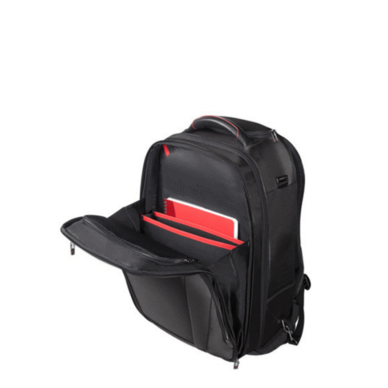 Samsonite Pro DLX 5 Rolling Business 17 inch backpack black interior png