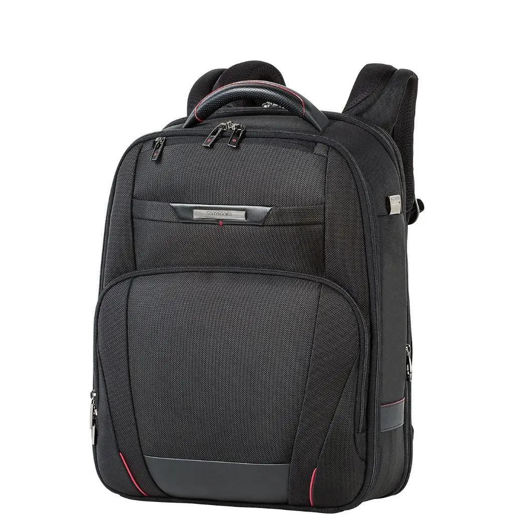 Samsonite Pro Dlx 5 Cg7 Black Laptop Backpack 15 Inch Front3qrtr Primary