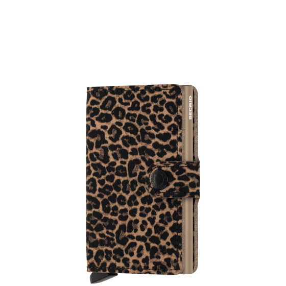 Secrid Miniwallet Leopard Beige front3qrtr transp