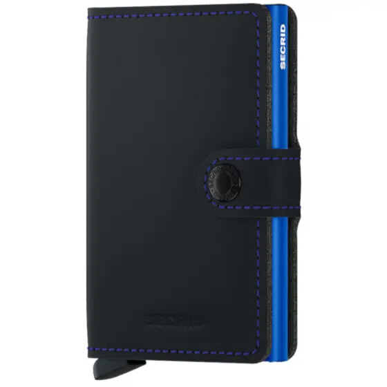 Secrid Miniwallet Matte CCMM blue front3qrtr 1 jpg