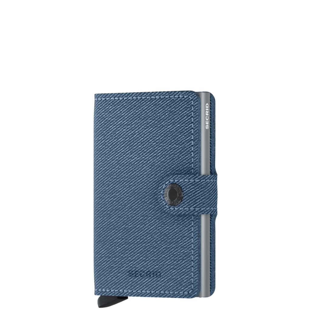 Secrid Miniwallet Twist Jeans Blue front3qrtr transp