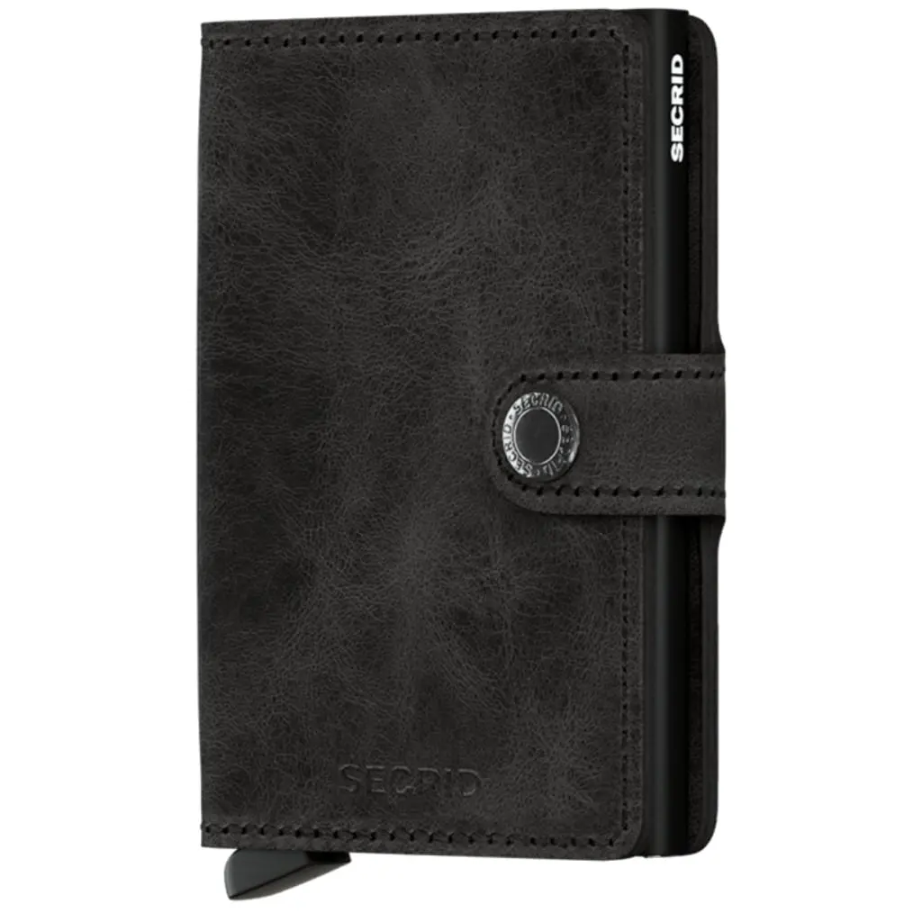 Secrid Miniwallet Vintage MV Leather Black front3qrtr jpg