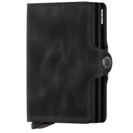 Secrid Twinwallet Vintage Cctv Black Front3qrtr