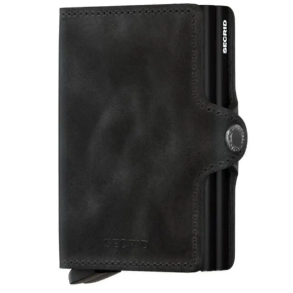 Secrid Twinwallet Vintage Cctv Black Front3qrtr