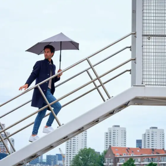 Senz Micro Storm Umbrella 1010 Grey Lifestyle