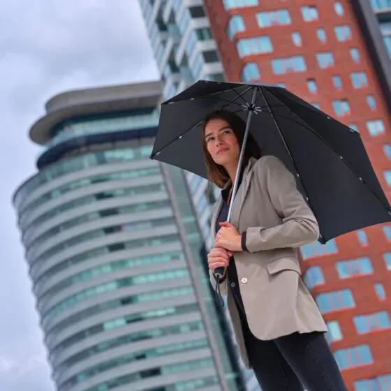 Senz Mini Foldable Storm Umbrella 2010 Black Lifestyle