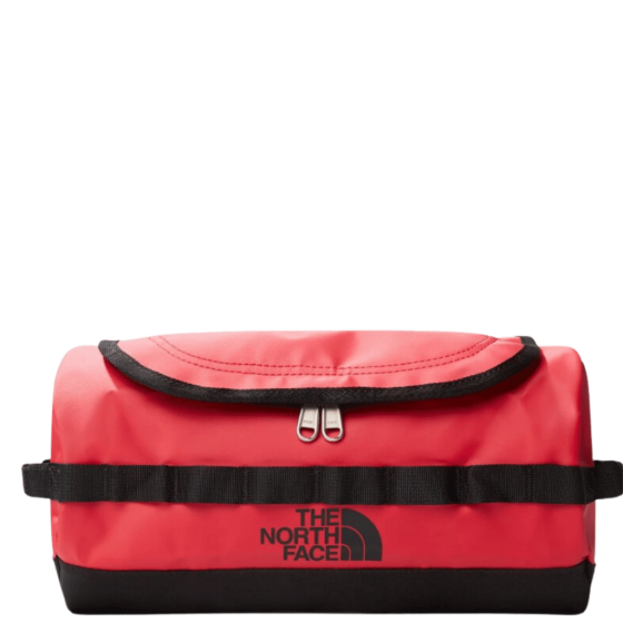 The North Face Base Camp Large Toilet Kit Red front transparent