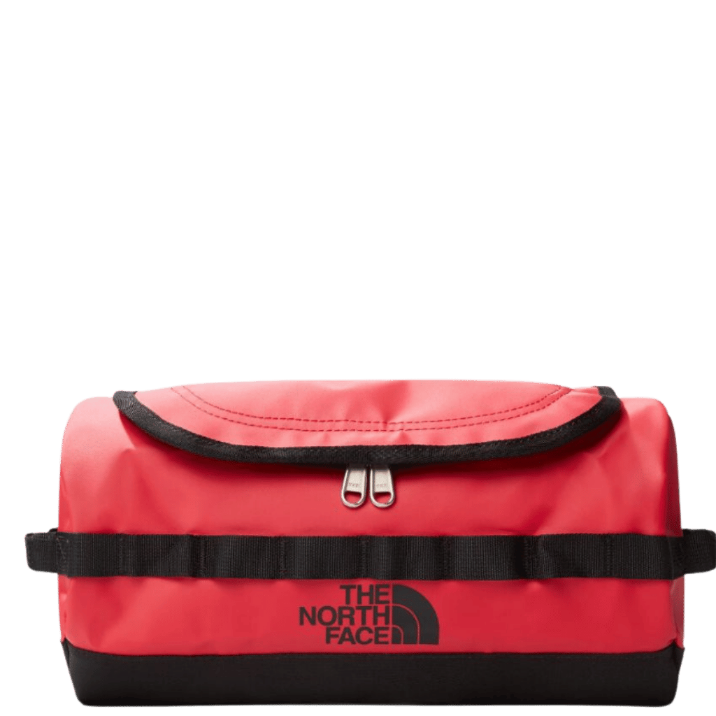 The North Face Base Camp Large Toilet Kit Red front transparent