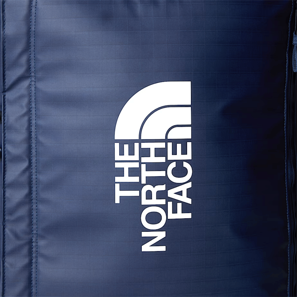 The North Face Base Camp Voyager Duffle 40L blue logo