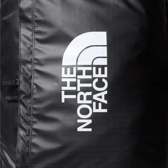 The North Face Base Camp Voyager Duffle On Wheels Black 94l Logo