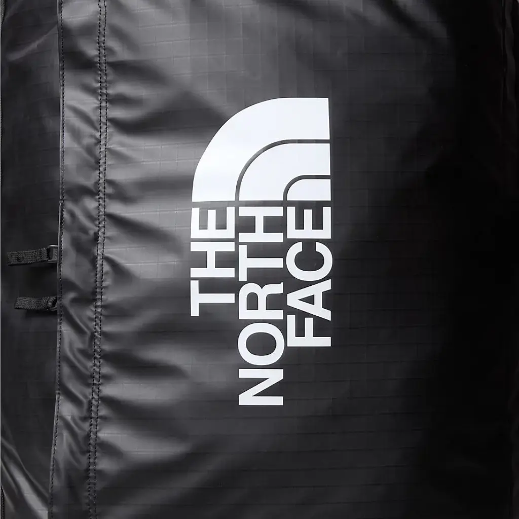 The North Face Base Camp Voyager Duffle On Wheels Black 94l Logo