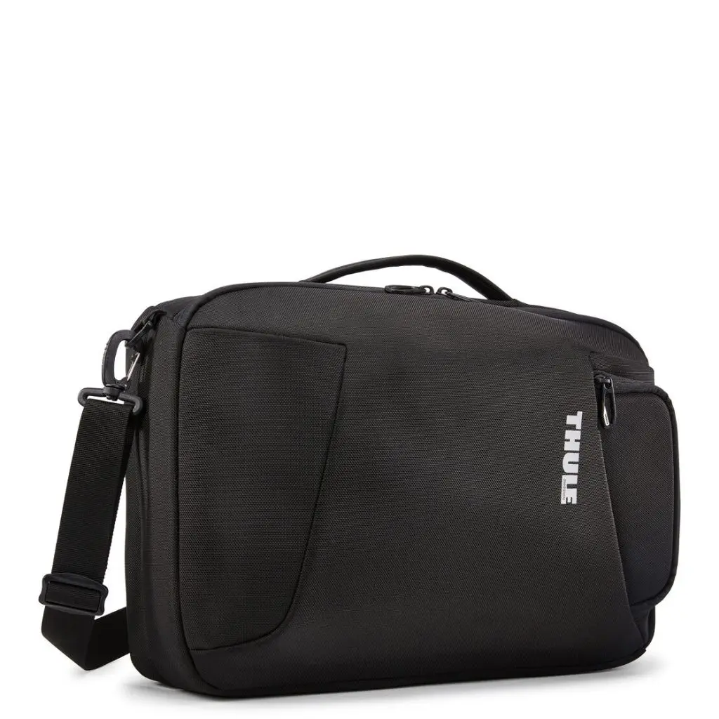 Thule Accent 17l Convertible Backpack Black Front3qrtr Brief