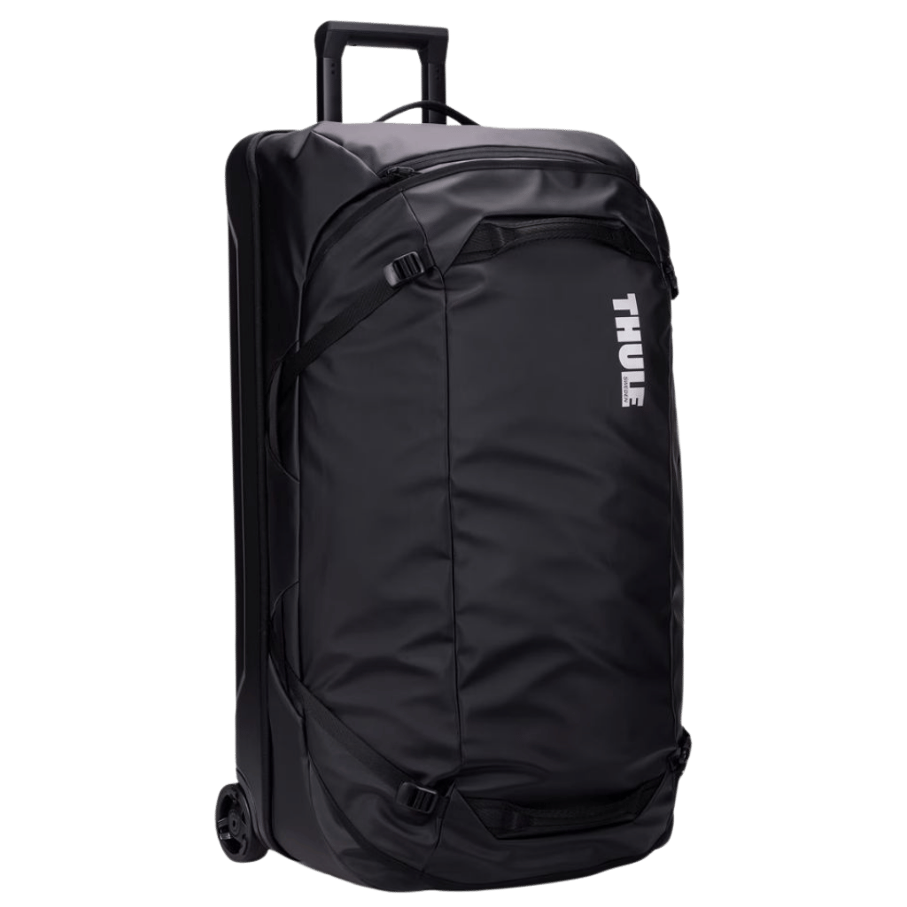 Thule Chasm Rolling Duffle 110L check in black front3qrtr primary