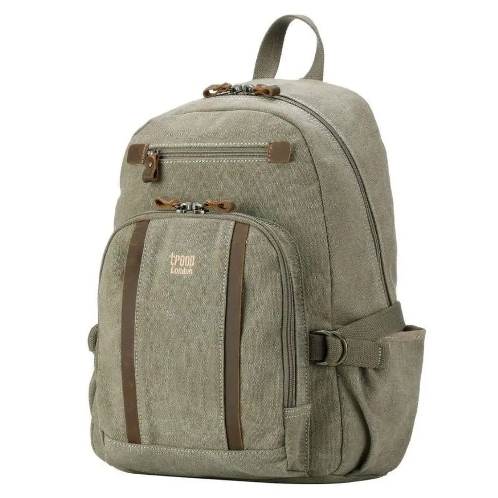 Troop of London Backpack 0256 khaki front3qrtr jpg