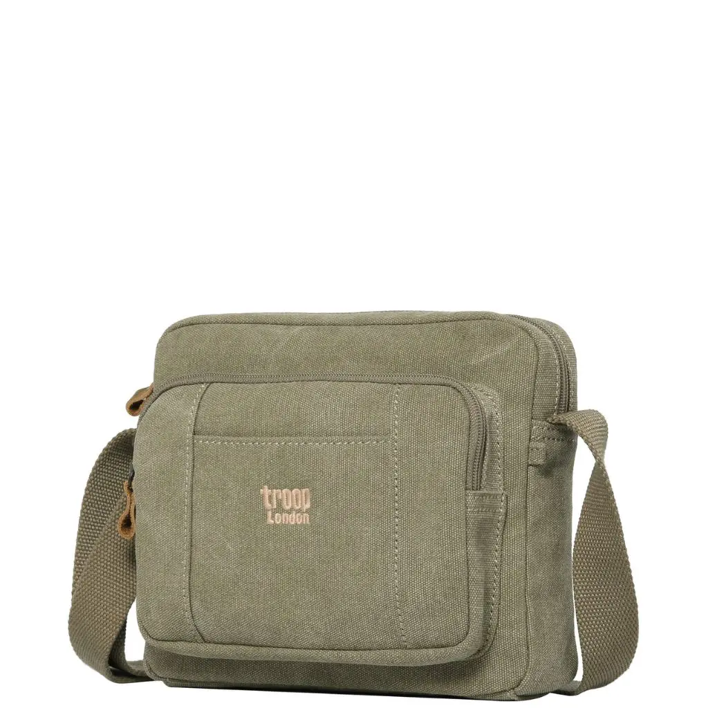 Troop Of London Classic Crossobody Trp0235 Khaki Front3qrtr Primary