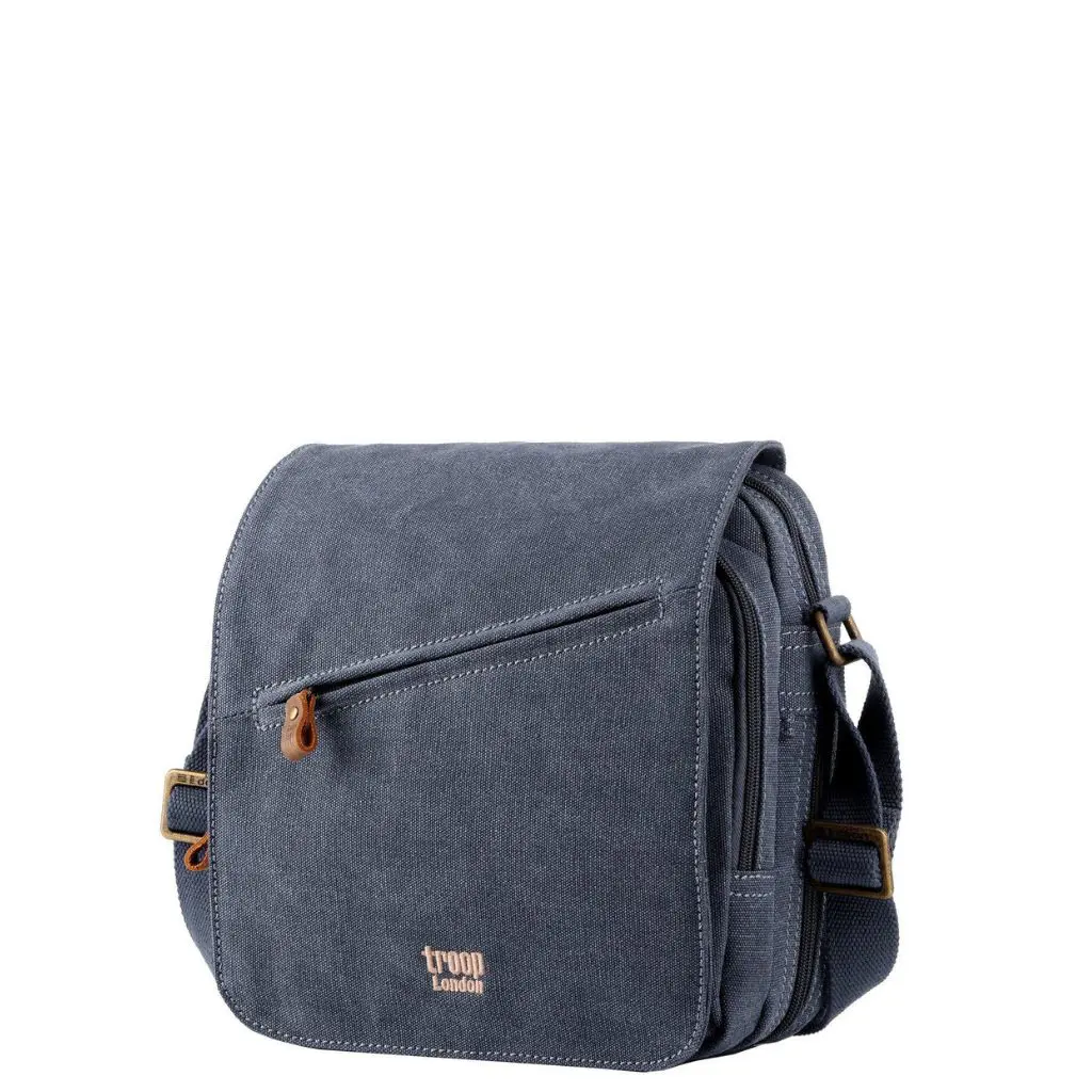 Troop Of London Trp0238 Shoulder Bag Blue Front3qrtr Primary