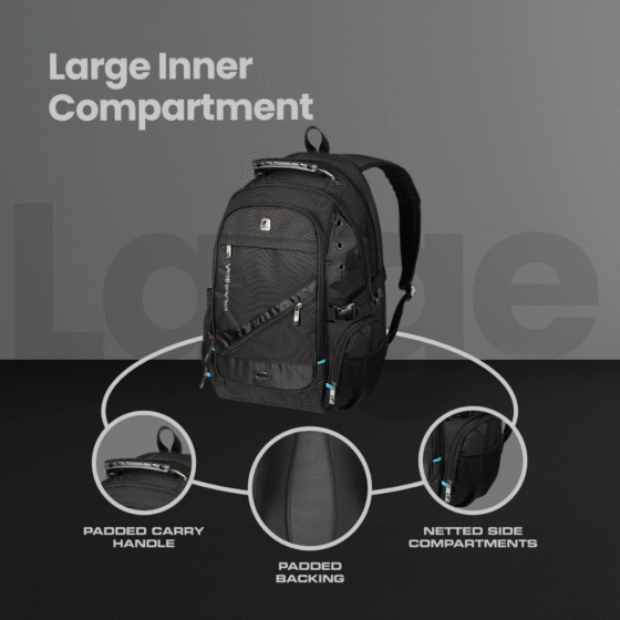 Volkano 7027 g Unit laptop backpack black packing png