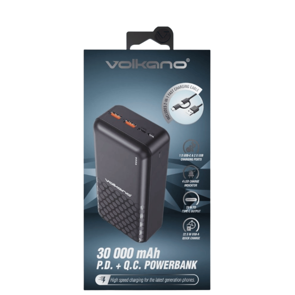 Volkano 9017 Remus 30000 powerbank black packageprimary