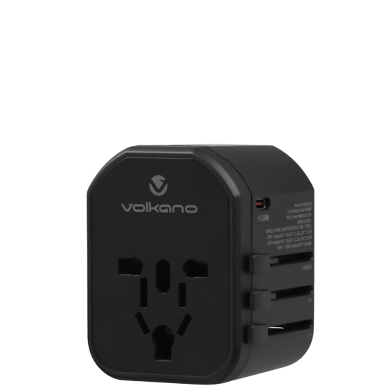 Volkano International plug adaptor 3 USB 8018 black primary