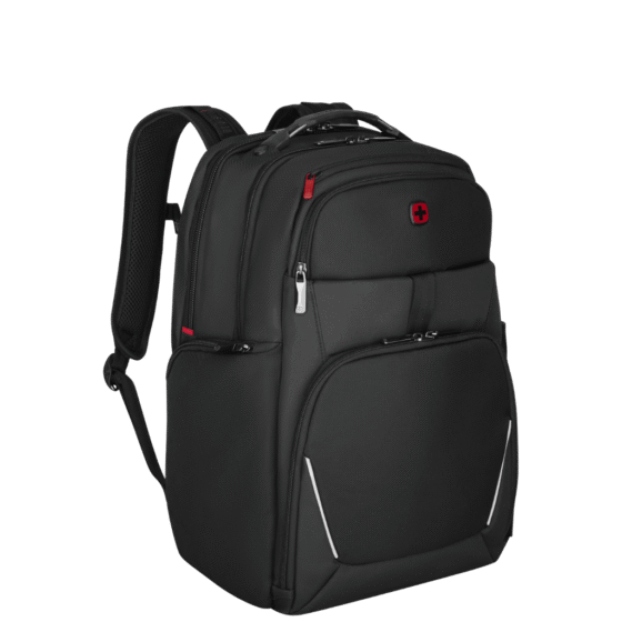 Wenger Icon Meteor Lamptop Backpack 653188 Black front3qrtr png