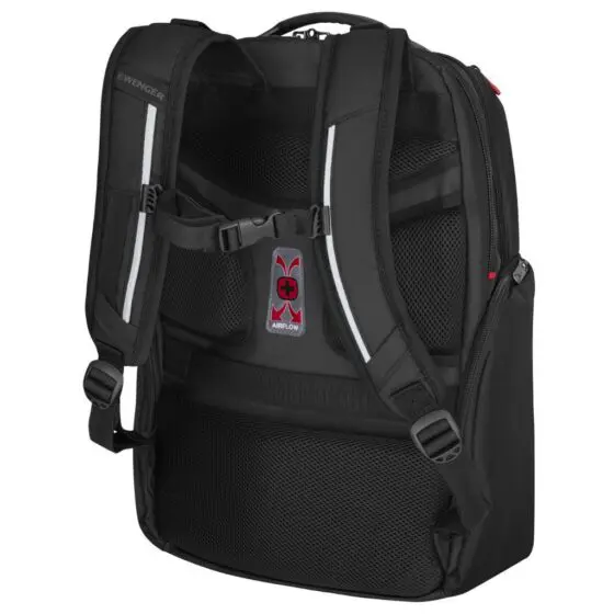 Wenger Icon Meteor Lamptop Backpack 653188 Black rear3qrtr jpg